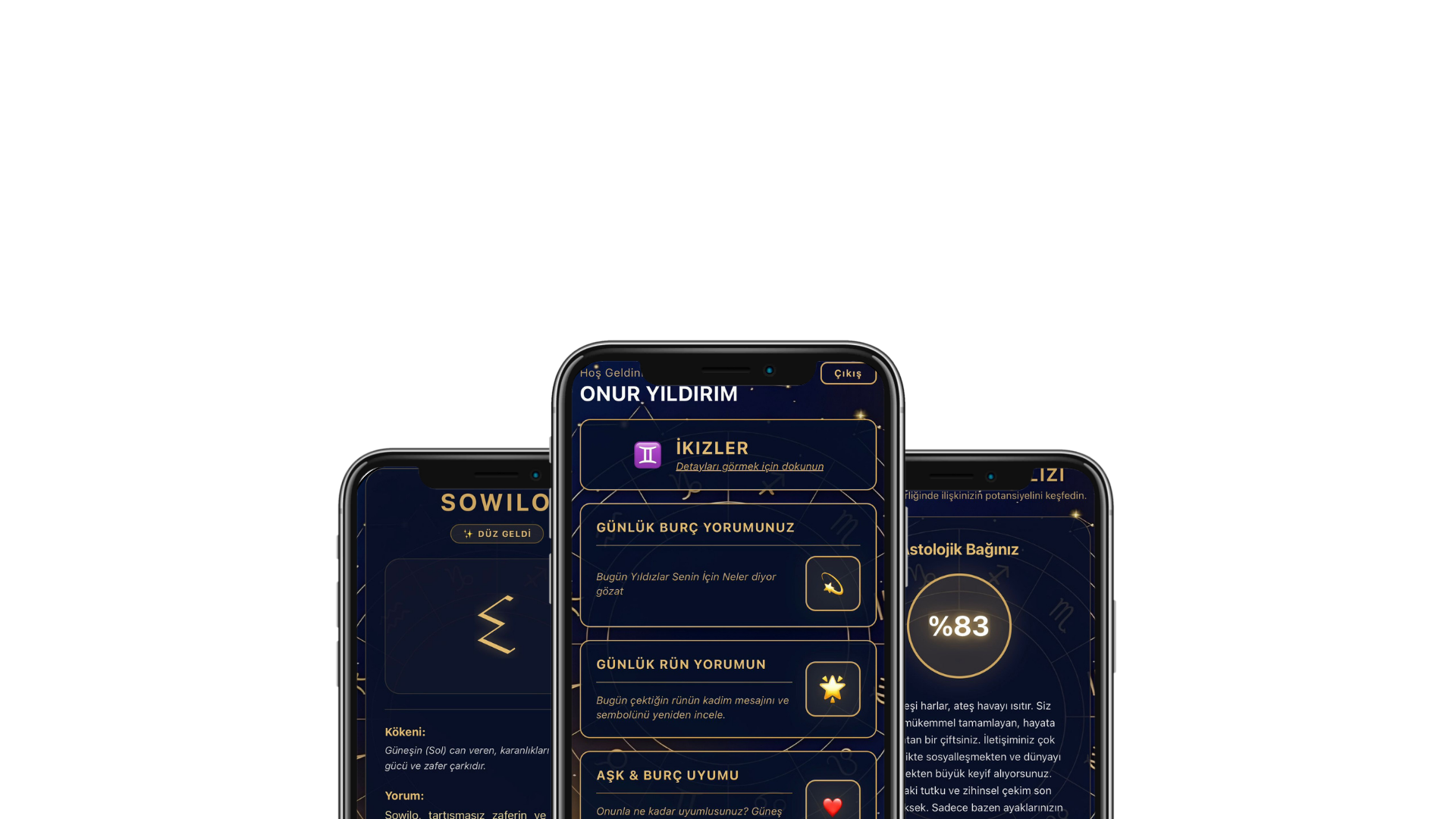 Mystic Cross App Mobil Görünüm